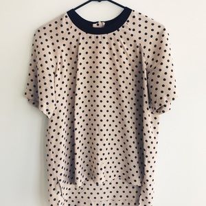 Madewell Silk polka dot blouse